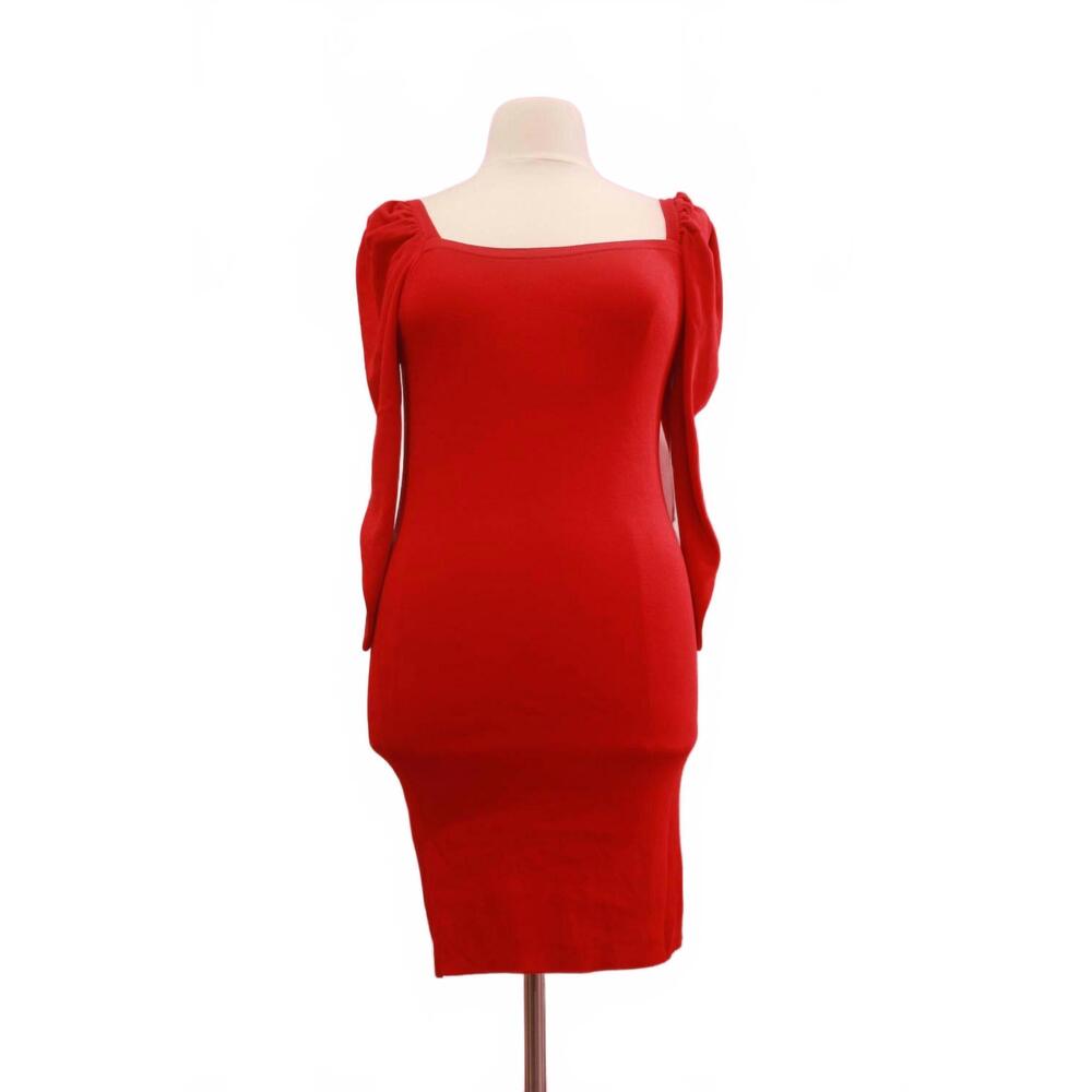 NEW WINSLOW COLLECTION women's puff sleeve bodycon sweater dress in red